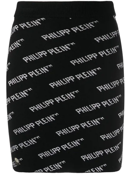 Philipp Plein трикотажная юбка с логотипом