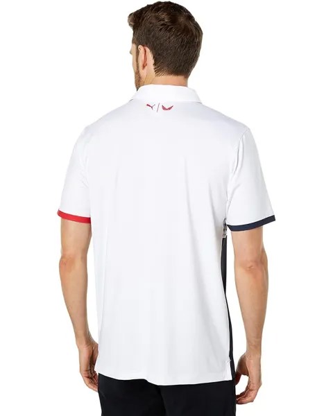Поло Puma Volition Independence Polo, цвет Bright White/Navy Blazer