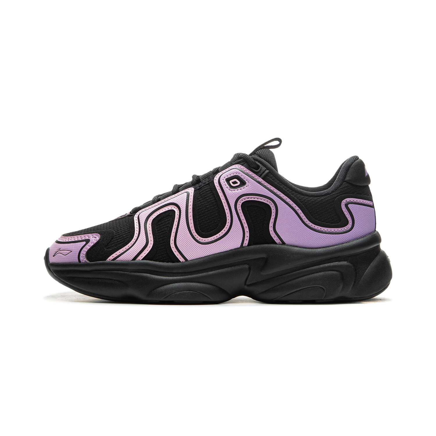 Кроссовки LINING Coconut Milk 2.0 Dirty Lifestyle Shoes Women's Low-top Black/Purple, фиолетовый