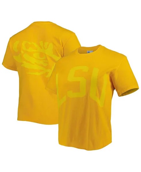 Женская золотистая укороченная футболка в винтажном стиле LSU Tigers Hyper Bright 2-Hit '47 Brand, золотой