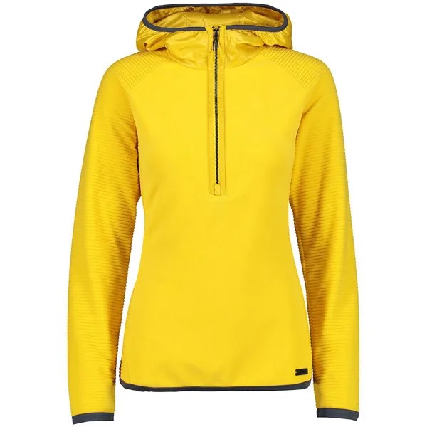 Толстовка на молнии CMP Fix Hood Half Zip 31G3416, желтый