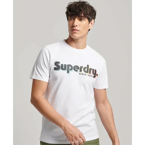 Футболка Superdry TERRAIN LOGO CLASSIC T SHIRT, 1 шт., размер 2XL, белый