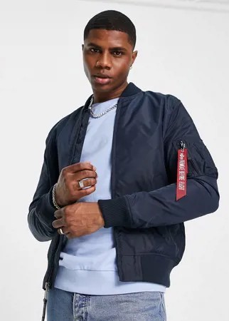 Синий бомбер узкого кроя Alpha Industries MA-1 TT-Голубой