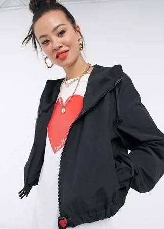 Черная легкая спортивная куртка Love Moschino-Черный