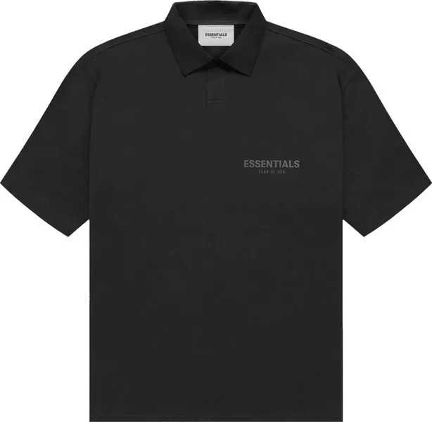 Футболка Fear of God Essentials Short-Sleeve Polo 'Stretch Limo', черный