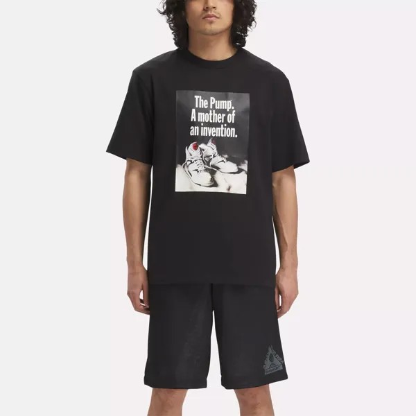 Футболка с рисунком Basketball Pump Reebok, черный