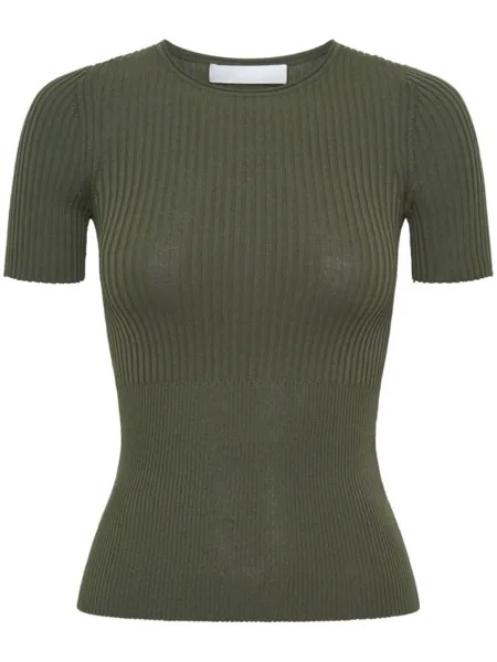 Dion Lee футболка в рубчик, зеленый