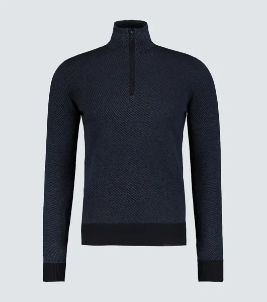 Кашемировый свитер Mezzocollo Roadster Loro Piana, синий