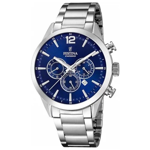 Наручные часы FESTINA Timeless Chrono, синий, мультиколор