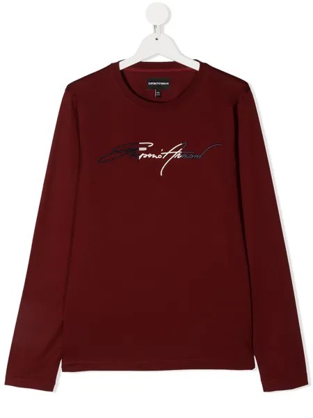 Emporio Armani Kids джемпер с вышивкой