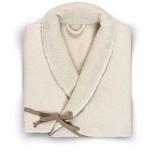 Махровый халат Hamam, TOSYA, L/XL, 48-52, слоновая кость, мокко