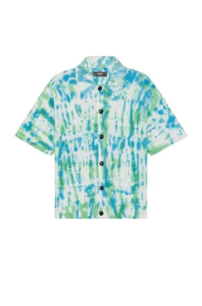 Рубашка Amiri Tie Dye Polo, синий