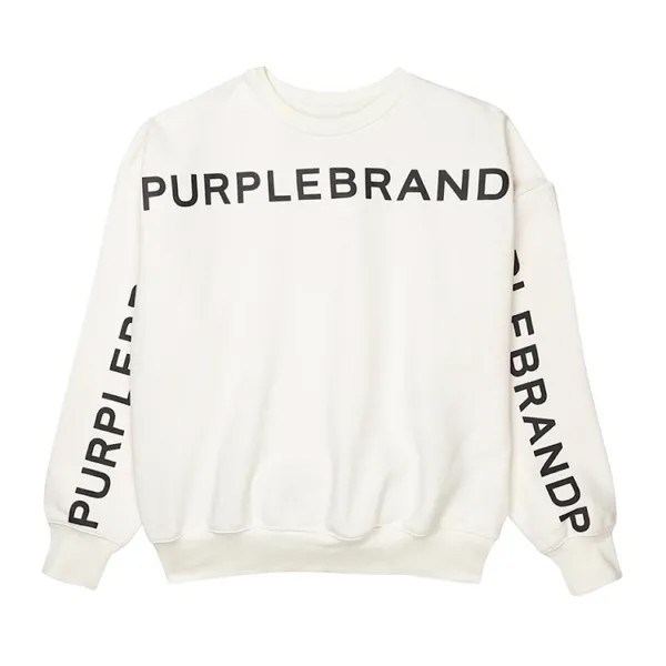 Толстовка PURPLE BRAND HWT Fleece Crewneck, белый