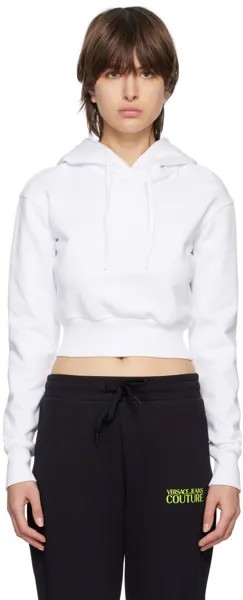 Белая худи с кулиской Versace Jeans Couture