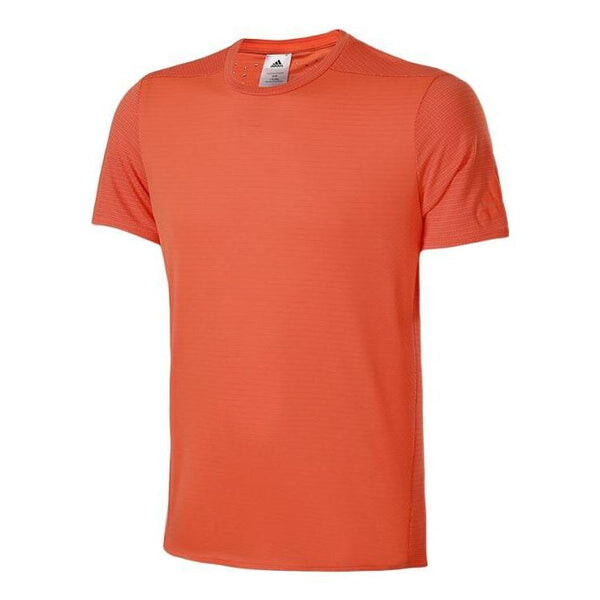 Футболка Men's adidas Solid Color Quick Dry Athleisure Casual Sports Short Sleeve Orange T-Shirt, мультиколор