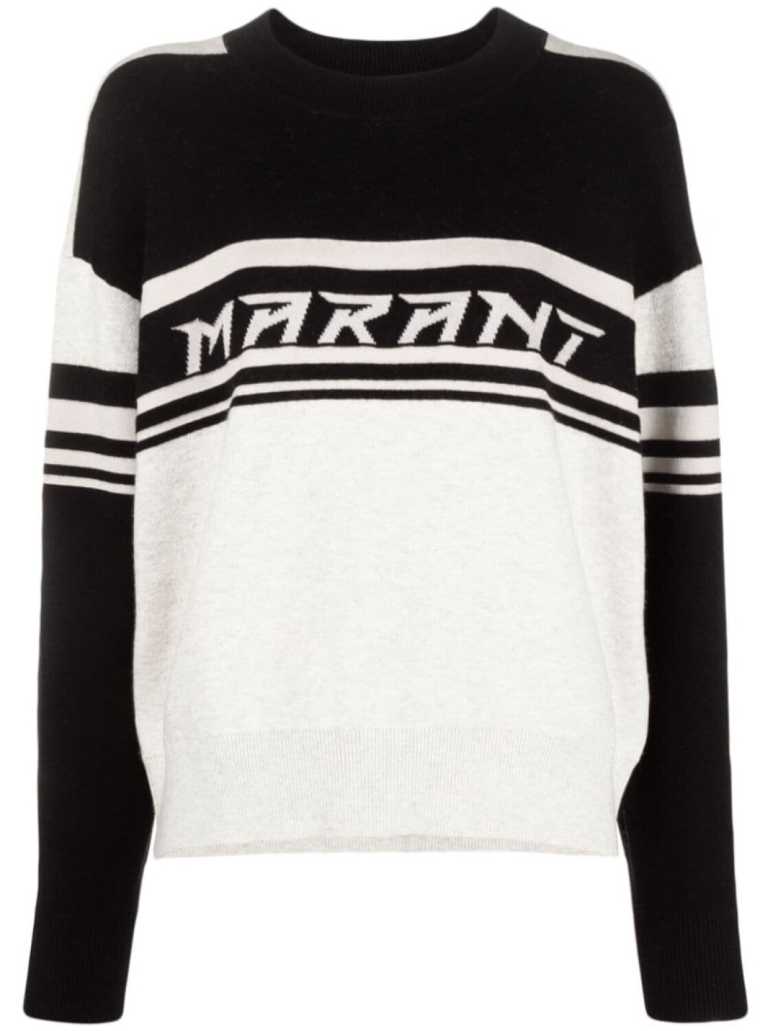Marant Étoile джемпер Callie вязки интарсия с логотипом, черный