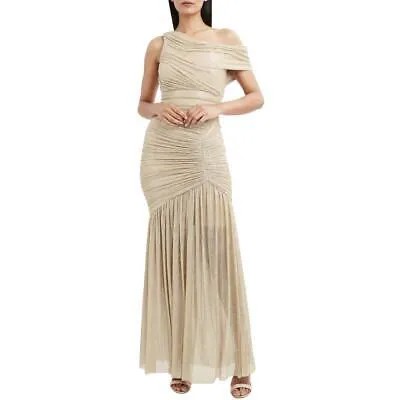 BCBG Max Azria Lillian Женское вечернее платье металлик со рюшами на одно плечо