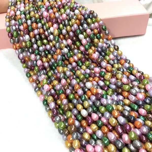 DIY Pearl Высокое качество Искусственные жемчужные бусины для DIY Женщины Ожерелье Браслет Ювелирные изделия Изготовление 12 цветов 5-6 мм
