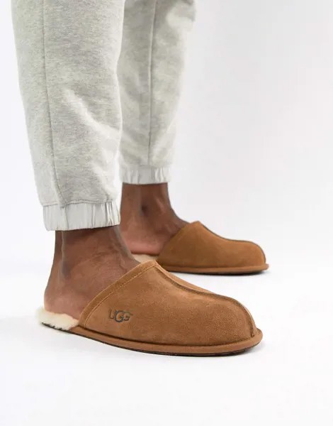 Слиперы каштанового цвета UGG Scuff-Коричневый цвет