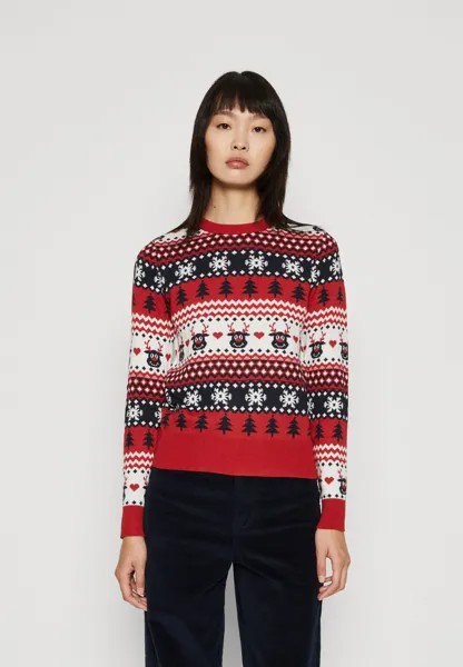 Свитшот ONLY Tall ONLXMAS REINDEER O NECK BOX, цвет chili pepper/night sky