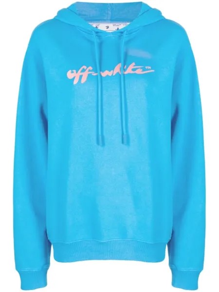 Худи с логотипом Off-White, синий