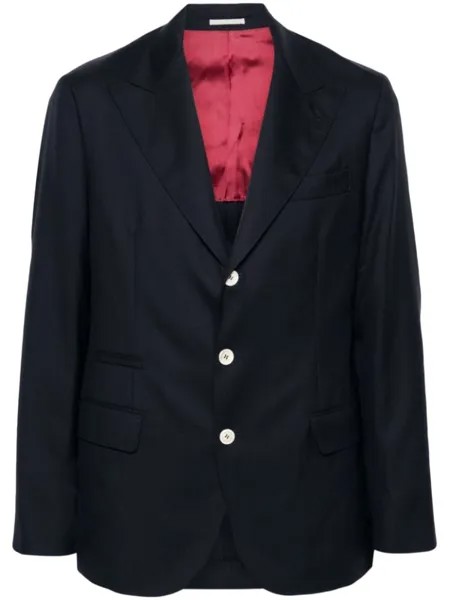 Brunello Cucinelli однобортный пиджак, синий