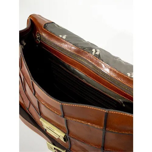 Мужской портфель кожаный P-0017 Bruno Bartello , светло коричневый
