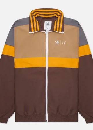 Мужская куртка adidas Originals x Human Made Windbreaker, цвет коричневый, размер XL
