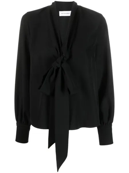 Viktor & Rolf блузка с бантом, черный