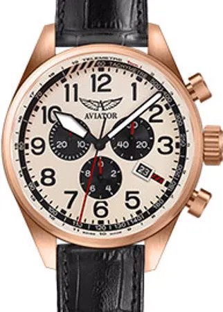 Швейцарские наручные  мужские часы Aviator V.2.25.2.173.4. Коллекция Airacobra P45 Chrono