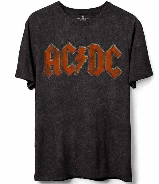 Junk Food Футболка ACDC Back In Black Tour с короткими рукавами и рисунком, черный