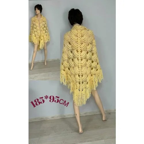 Шаль ,185х95 см, желтый
