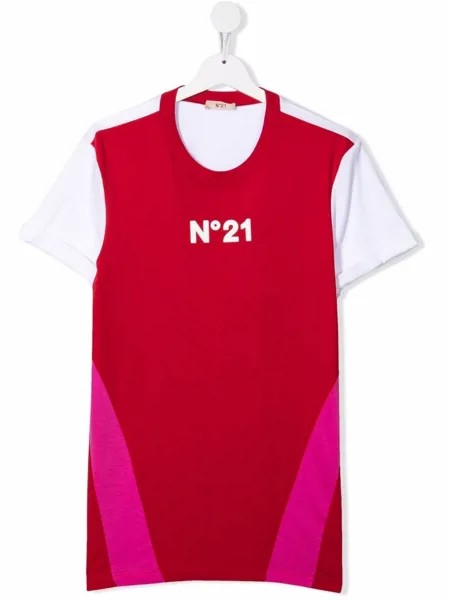 Nº21 Kids футболка в стиле колор-блок