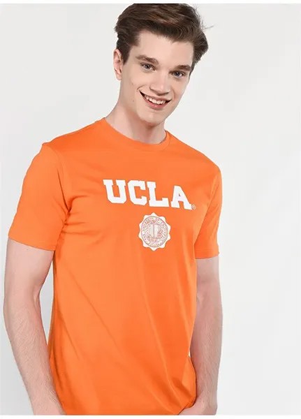 Оранжевая мужская футболка с круглым вырезом GAYLEY Ucla, оранжевый