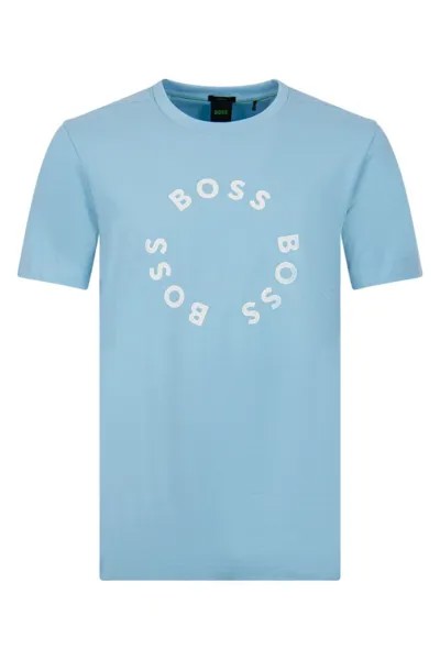 Мужская футболка стандартного кроя HUGO BOSS TEE 4 светло-пастельного синего цвета 50488831 451