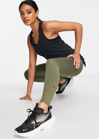 Леггинсы цвета хаки Nike Training Dri-FIT-Зеленый цвет