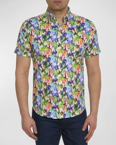 Мужская рубашка с коротким рукавом Palm City Robert Graham
