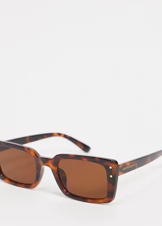 Солнцезащитные очки в черепаховой оправе прямоугольной формы South Beach-Коричневый цвет