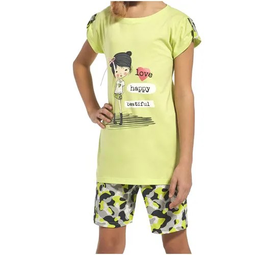Пижама  Cornette, размер 110-116, зеленый