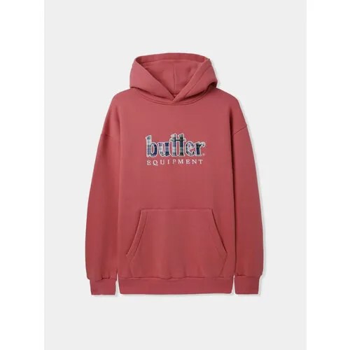 Худи Butter Goods Plaid Applique Pullover, размер M, , коралловый