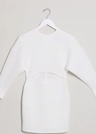 Платье мини цвета слоновой кости эксклюзивно для ASOS DESIGN Petite-Белый