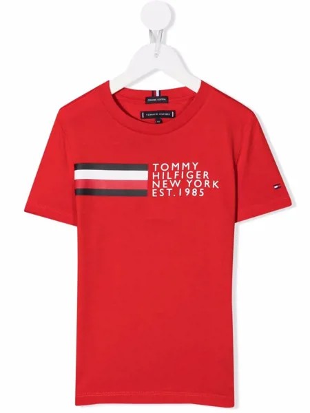 Tommy Hilfiger Junior футболка из органического хлопка с логотипом