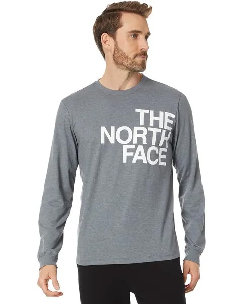 Футболка The North Face Long Sleeve Brand Proud, цвет TNF Medium Grey Heather/TNF White