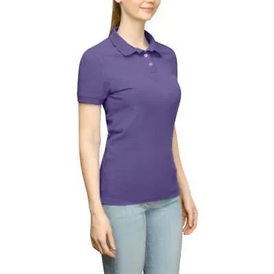 Рубашка поло с коротким рукавом из однотонного джерси Page - Tuttle Женская фиолетовая повседневная P39919-G