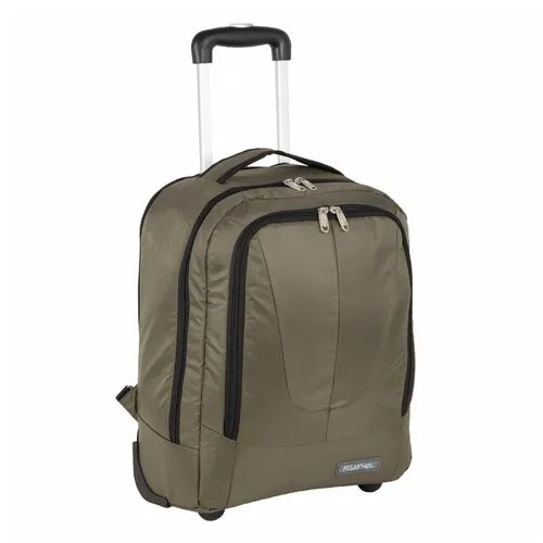 Чемодан-рюкзак POLAR, текстиль, полиэстер, усиленные углы, 35 л, размер M, хаки