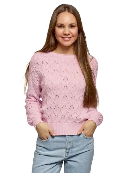 Джемпер женский oodji 63807372 розовый L