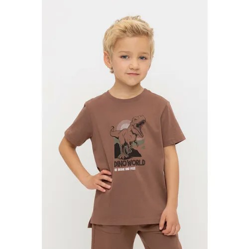 Футболка crockid, размер 60/116, коричневый