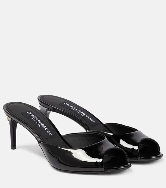 Мюли из лакированной кожи Dolce&Gabbana, черный