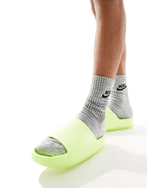 Ярко-зеленые шлепанцы Nike Calm Mule