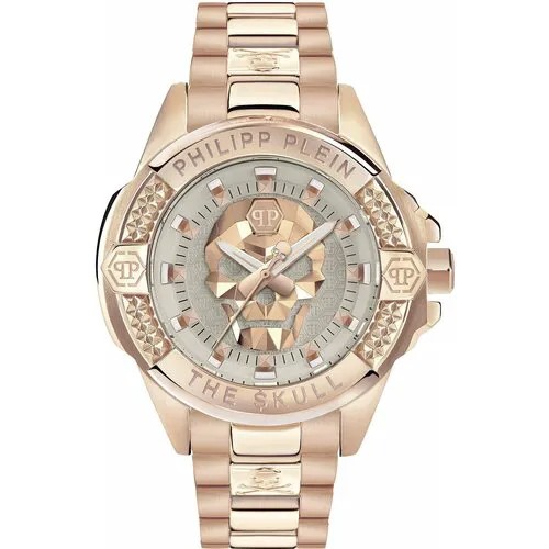 Наручные часы PHILIPP PLEIN Женские наручные часы Philipp Plein Philipp Plein The Skull PWNAA1623 с гарантией, розовый, золотой
